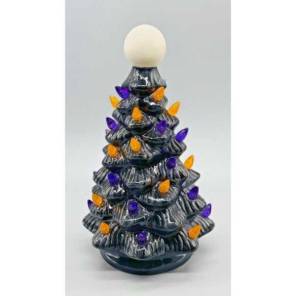 Nightmare Before Christmas Jack Skellington Light Up Ceramic Tree Halloween 10" - Picture 5 of 10